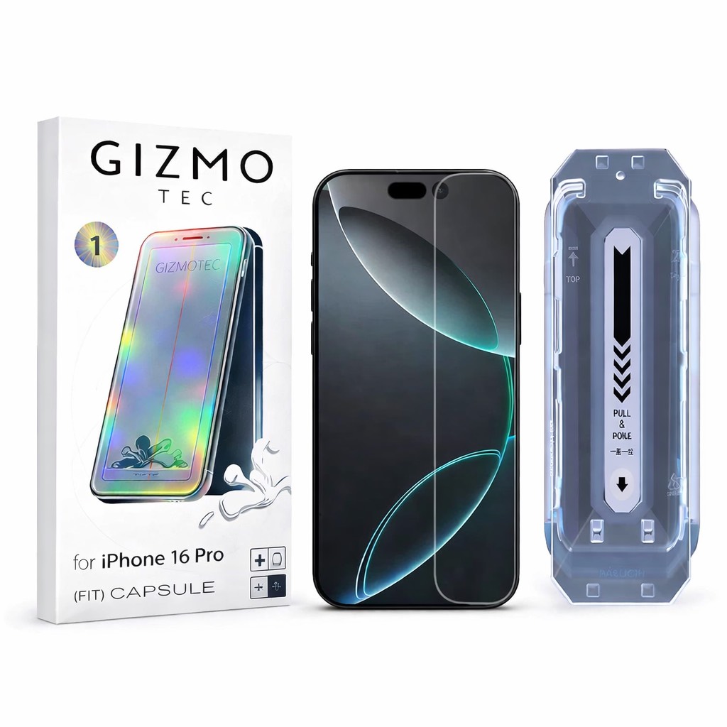 محافظ صفحه نمایش GIZMO به همراه کیت نصب - آیفون 16pro (پک5عددی)